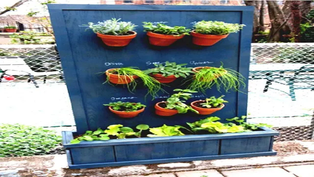 Indoor herb garden with recycled materials